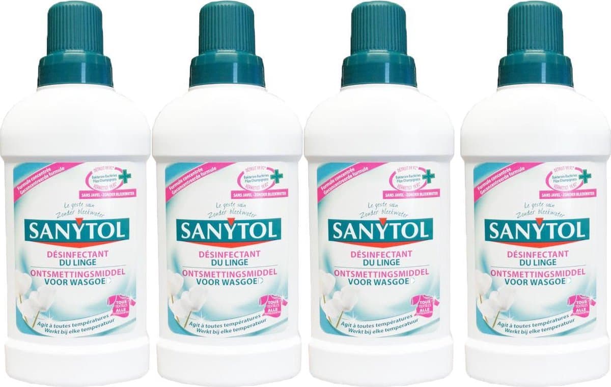 Sanytol - Ontsmettingsmiddel voor wasgoed - 4 x 500 ML - Voordeelverpakking — afbeelding 1