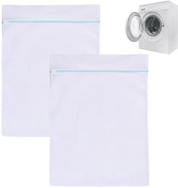 IMPERATORIS® Waszakjes voor Wasmachine - Bescherming voor Fijne Was en Schoenen - Mesh Wasnet met Rits - Voorkomt Slijtage - Set van 2 - Wit - 80 x 60 cm — thumbnail 1