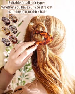 6x Stevige Haarspeld Set voor Dames, Antislip Eendenbekspelden voor Dik Haar — thumbnail 5