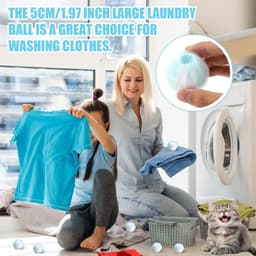 EGoods - Herbruikbare pluizenvangerballen voor wasmachine - Verwijder honden- en kattenhaar - 12 stuks — thumbnail 2