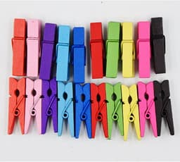 100 Stuks Mini Houten Wasknijpers - Kleurrijke Decoratie voor Foto's en Geschenken — thumbnail 4