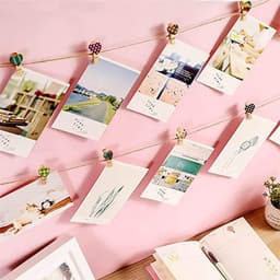 50x Houten Waslijnknijpers met Hartjes - Decoratieve Foto Clips voor DIY & Knutselen — thumbnail 5