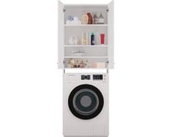 Wandkast voor Wasmachine met Diepte 30 cm - Wit Hoog Model