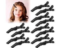 12x Professionele Krokodillen Haarclips voor Styling en Knippen - Antislip Grip