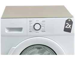 Set van 2 Antislip Wasmachine Onderzetters Beige 60x60 cm Op Maat Te Snijden
