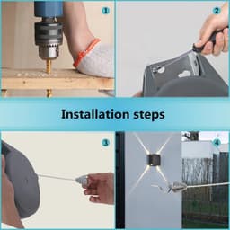 Automatische Waslijn 15m - Retractable Clothesline voor Binnen en Buiten — thumbnail 3