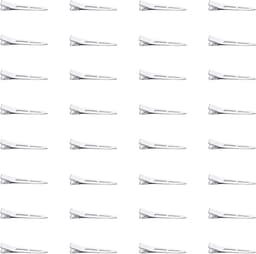 100 Stuks Zilveren Haarspelden 5,5 cm - Kleine Metalen Alligatorclips voor Kappers & Styling — thumbnail 1