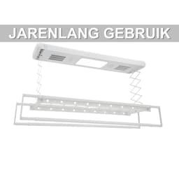 Elektrisch droogrek - Plafonddroogrek - Voor binnengebruik - Met afstandsbediening - Wit — thumbnail 3