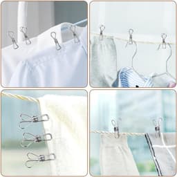 Roestvrijstalen Wasknijpers Set van 100 - 4.5 cm Clip Pins voor Kleding, Sok, Handdoek en Multifunctioneel Gebruik — thumbnail 5