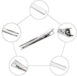 50 Stuks Zilveren Duckbill Haarspelden - Metalen Alligator Haarclips voor Thuis en Professioneel Gebruik — thumbnail 3