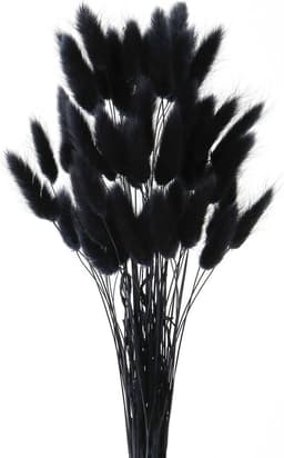 Gedroogde Bloemen, 45 cm, 60 Stuks, Gedroogde Natuurlijke Pampasgras, Planten, Pluizige Droogbloemen Geschikt voor Bruiloften in Bohemian-Stijl Verjaardagsfeestjes (Zwart) — thumbnail 1