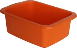 oranje wasbak van Macchiavelli. Kunststof kom met een inhoud van 10 liter. Multifunctioneel dienblad meet 42 x 31 x 15,5 cm — thumbnail 1