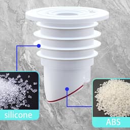 2 stuks - 35-40mm Wasmachine Afdichting Slangstop - Grijs - Afvoerslang voor Wasmachine Afvoerslangafdichting Wasmachine — thumbnail 2