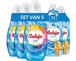 Robijn Perfecte Match Wasmiddel en Wasverzachter Pakket - Morgenfris - 5 Stuks - (72 Wasbeurten) - Voordeelverpakking