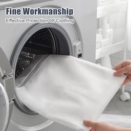 Set van 3 Wasnetten voor Wasmachine - Fijne Mesh Polyester Waszakken met Verborgen Rits voor Dekens, Jassen en Kussenslopen - 50 x 60 cm en 80 x 90 cm — thumbnail 3