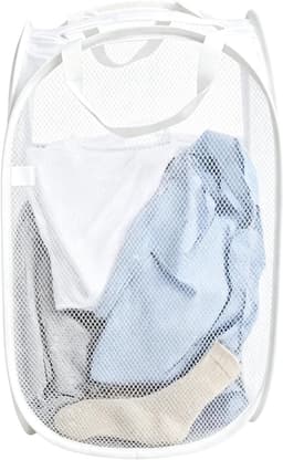 Opvouwbare 70L Mesh Ademende Kleding Mand met Handvat — thumbnail 1