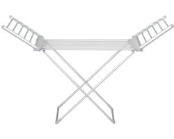 Elektrisch wasrek met 2 uitschuifbare zijvleugels- frame van aluminiumlegering - 144x53x91 cm- handig elektrisch verwarmd wasrek-duurzaam en lichtgewicht-multifunctioneel droogrek voor kleding-dekens en linnen thuis