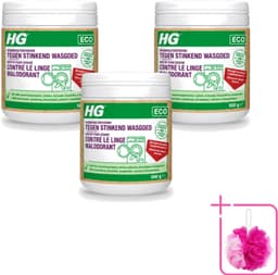 3 x HG ECO - Wasmiddeltoevoeging Tegen Stinkend Wasgoed - Effectieve Formule - 16 Wasbeurten - 500 g - Bulkverpakking - Wasmiddel - Douchemop - Stankmoleculen — thumbnail 1