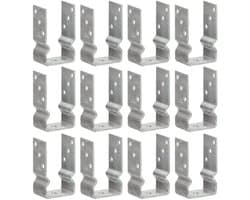 vidaXL - Grondankers - 12 - st - 8x6x15 - cm - gegalvaniseerd - staal - zilverkleurig