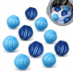 12x Witte/Blauwe Waskralen - Anti-Pluis & Verwijderen Huisdier Haar — thumbnail 1