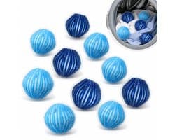 12x Witte/Blauwe Waskralen - Anti-Pluis & Verwijderen Huisdier Haar