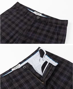 Geruite broek voor mannen skinny jurk broek slim fit zakelijke casual jurk chino's — thumbnail 4