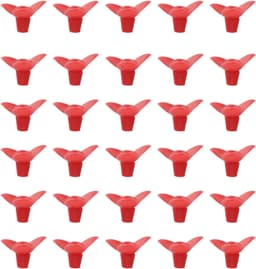 30Set Vogelvoeder Vervanging Er Plastic Vogelvoeder Vervangende Onderdelen Arieor GardenRed, Tuin Ding Wilde Vogels Wild Dier Ram (rood) — thumbnail 2
