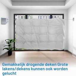 Waslijn uittrekbaar aan de muur, waslijn met stalen kern 4,2 m, dubbel draadtouw, ruimtebesparend, voor buiten en binnen — thumbnail 4