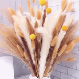 100-delige Pampas Gras droge bloemen decoratie, Fluffy droge bloemen, droge bloem boeket voor bruiloft tafel vazen Woonkamer Boho Home Decor (luxe) — thumbnail 5