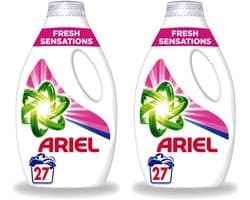 2 x Ariel Original - Fresh Sensations - Vloeibaar Wasmiddel - Witte en Lichtgekleurde Was - 27 Wasbeurten - Voordeelverpakking - 2 stuks