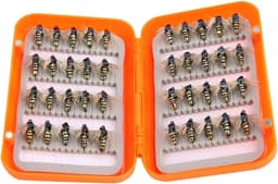 40 stuks vliegenvissen krullend levensechte vliegenvissen vliegen forel haken vliegvissen kit box voor zoutwatervissen — thumbnail 1