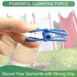 Chipclips Set van 60 - 6 Inch Zakclips voor Voedsel - Gecoate Metalen Clips met Waterdichte Opbergzakken - 10 Kleuren — thumbnail 3