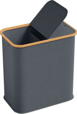 Wasmand - Wasmand met Deksel - Uitneembare Waszak - 2 Vakken - 80 Liter Capaciteit — thumbnail 1