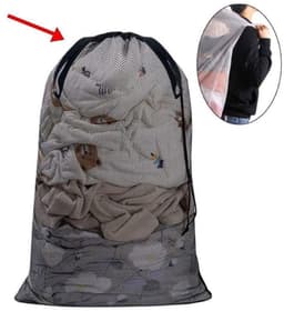 2 stuks waszakken van mesh met trekkoord en handvatten - 60×90cm waszakken van mesh - Duurzame tassen voor delicate kleding - Stevige waszakken van mesh - Geschikt voor wasmachines, reizen, kleding, speelgoedopslag — thumbnail 2