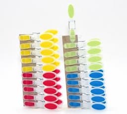 Wasknijpers soft grip - 40x - kunststof - 8 cm - wasgoed knijpers — thumbnail 4
