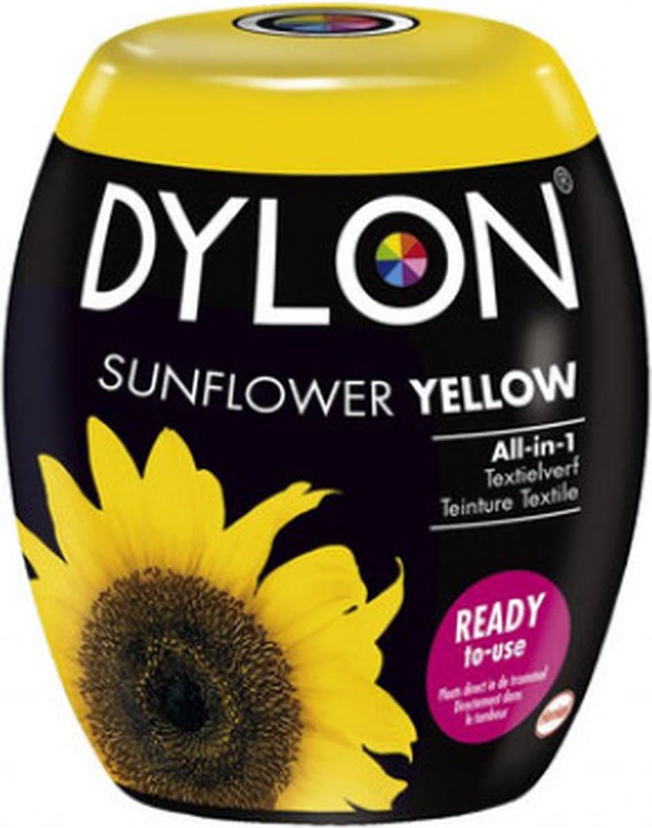 Dylon - Textielverf - Sunflower Yellow - Kleurvaste Textielverf - 350g — afbeelding 1