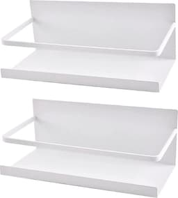 Koelkastrek 2-delig magnetisch kruidenrek - ruimtebesparende koelkast organizer voor de keuken (wit) Wasmachine rek — thumbnail 1