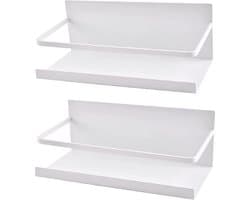 Koelkastrek 2-delig magnetisch kruidenrek - ruimtebesparende koelkast organizer voor de keuken (wit) Wasmachine rek