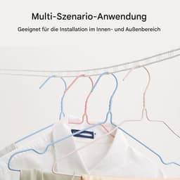 Waslijn met Haken - Outdoor Kledinglijn - Kamperen en Reizen - Uniek Winddicht Ontwerp - 500 cm Lengte - Meerkleurig — thumbnail 2