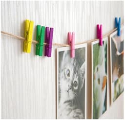 100 stuks kleine houten wasknijpers, mini-wasknijpers, hout, natuurlijke klemmen, decoratieve klemmen, fotoclips om te knutselen, doe-het-zelf, handwerk, kleuren, sierklemmen voor foto's, — thumbnail 5