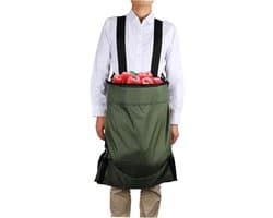 Oogstschort Tuin - Plukzak Groenten - Fruit Verzamelen - Grote Capaciteit - 86x49 cm - Groen