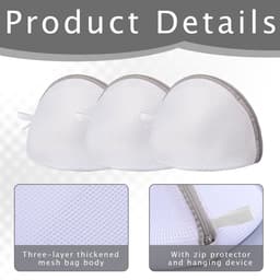 NTH products- Wasnet 3 Stuks - Beha-Wasnet voor Wasmachine - Waterdoorlatend Net - Polyester - Ademend - Bescherming Beha - Waszak — thumbnail 5