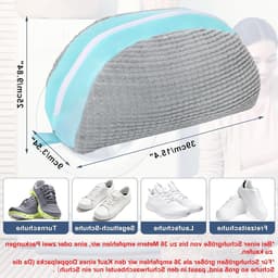 Schoenwaszakken Set van 2 - Lichtgewicht en Herbruikbare Wasnetten voor Sneakers en Sportschoenen, Grijs, 39 x 25 x 9 cm — thumbnail 2