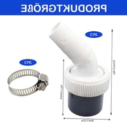 Wasmachine Afvoer Adapter - Vaatwasser Slang Koppeling - Apparaat Aansluiten - Universele Pasvorm - Ø 18-24mm naar 40mm - Grijs — thumbnail 5