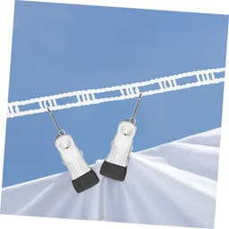 Waslijnen - Kledingtouw - Buiten Drogen - Winddicht Antislip - 2 Stuks 8 Meter - Wit — thumbnail 2