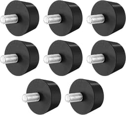 Rubberen Trillingsdempers - Schokdempers Motorsteunen - Apparaten Stabiliseren - Hoge Elasticiteit - M8 M10 - Zwart — thumbnail 2