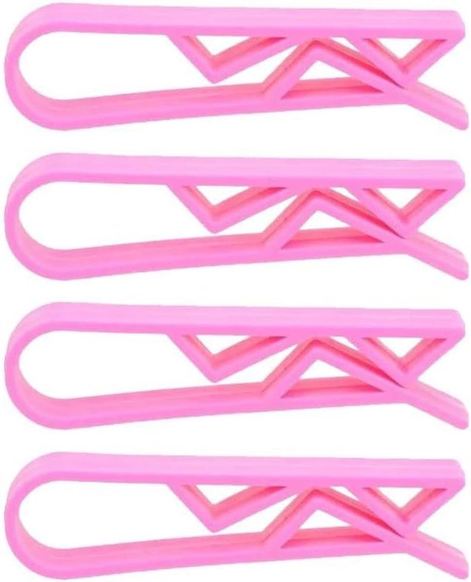 Vuilniszak Clips - Prullenbak Clips - Afval Opruimen - Stevige Plastic Constructie - 410 stuks - Roze — afbeelding 1