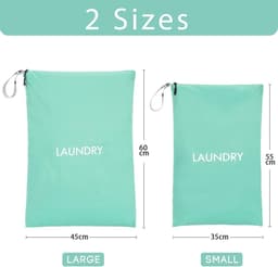 MTTproducts- Reiswaszak Waterdicht - 2 Stuks - Opvouwbaar - Waszakken voor Wasgoed - Praktische Maten 60x45cm/55x35cm - Scheurvast Materiaal - Waszak — thumbnail 4