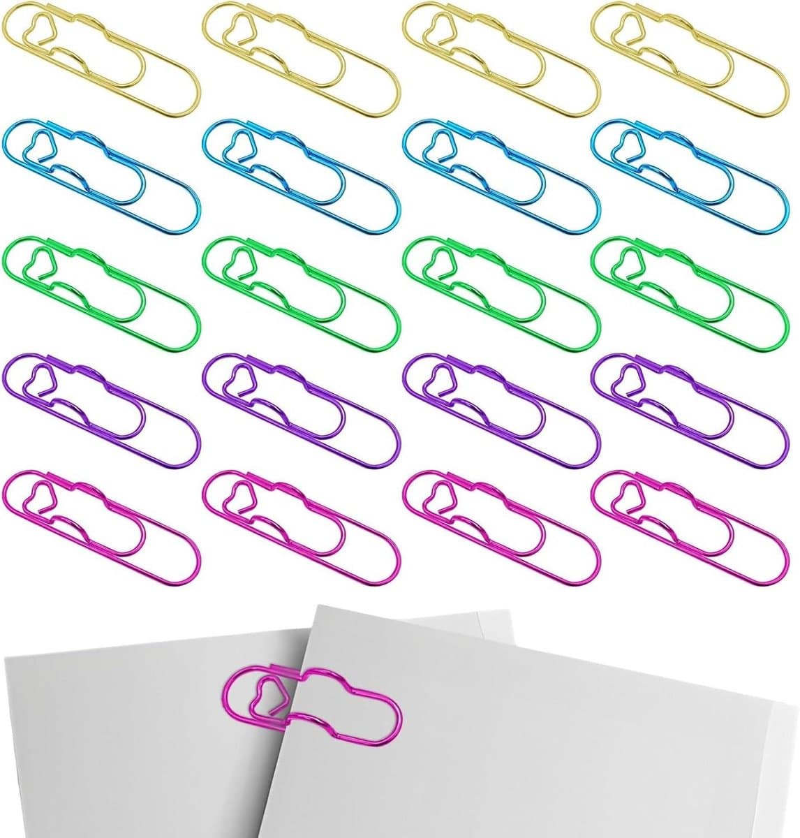 Metalen Pen Clips - Houders Pennen - Bureau Organisatie - Roestvrij Staal - 20 stuks - Multicolor — afbeelding 1