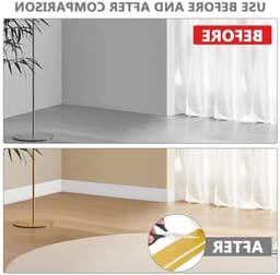 Flexibele PVC Plinten, 12M Zelfklevende Plinten, Zachte Plinten 50 x 20mm, Ideaal voor Keuken en Woonkamer, Makkelijk te Installeren en Onderhouden — thumbnail 4